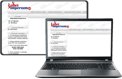szablon aukcji allegro portfolio - sprzet sportowy - szablon allegro